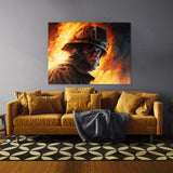Firefighter Fire 3 Wall Art