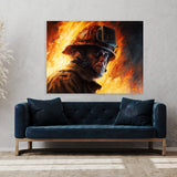 Firefighter Fire 3 Wall Art