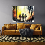 Firefighter Firefighters Forest 4 Wall Art