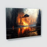 Firefighter Helicopter Forest 10 Wall Art
