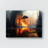Firefighter Helicopter Forest 10 Wall Art