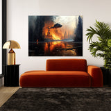 Firefighter Helicopter Forest 10 Wall Art