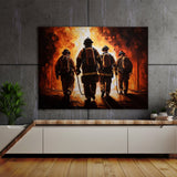 Firefighter Teamwork Bravery 14 Wall Art