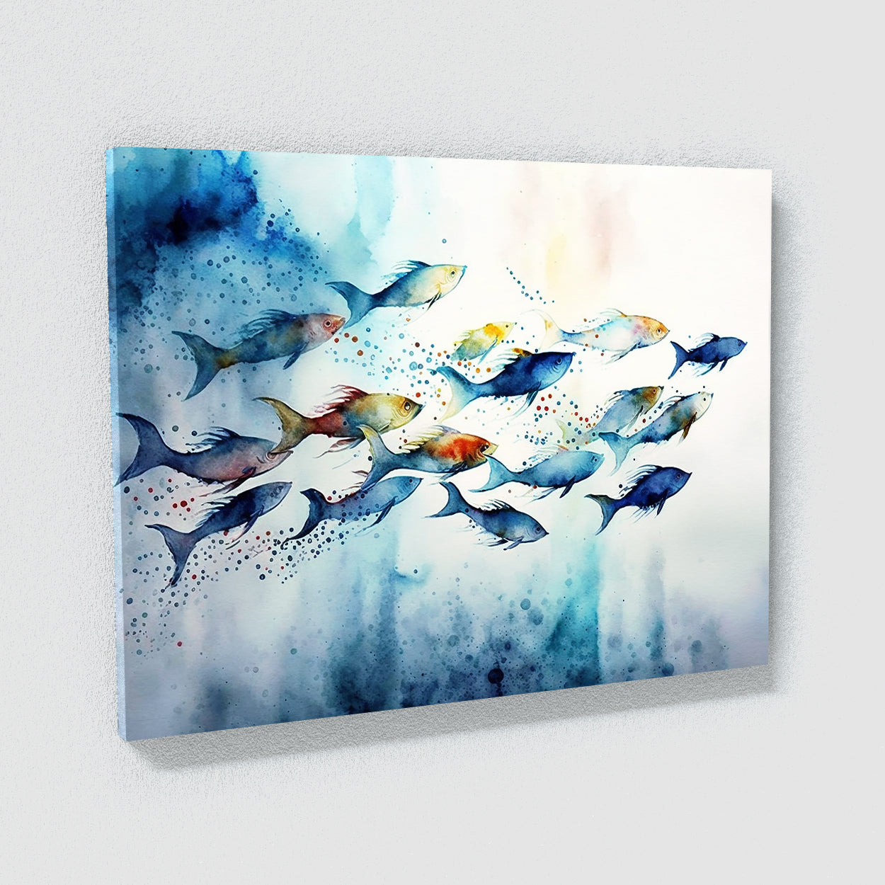 Fish Abstract Watercolor 20 Wall Art
