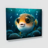 Fish Detailed Pufferfish Texture 17 Wall Art
