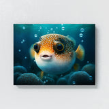 Fish Detailed Pufferfish Texture 17 Wall Art