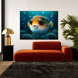 Fish Detailed Pufferfish Texture 17 Wall Art
