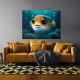 Fish Detailed Pufferfish Texture 17 Wall Art