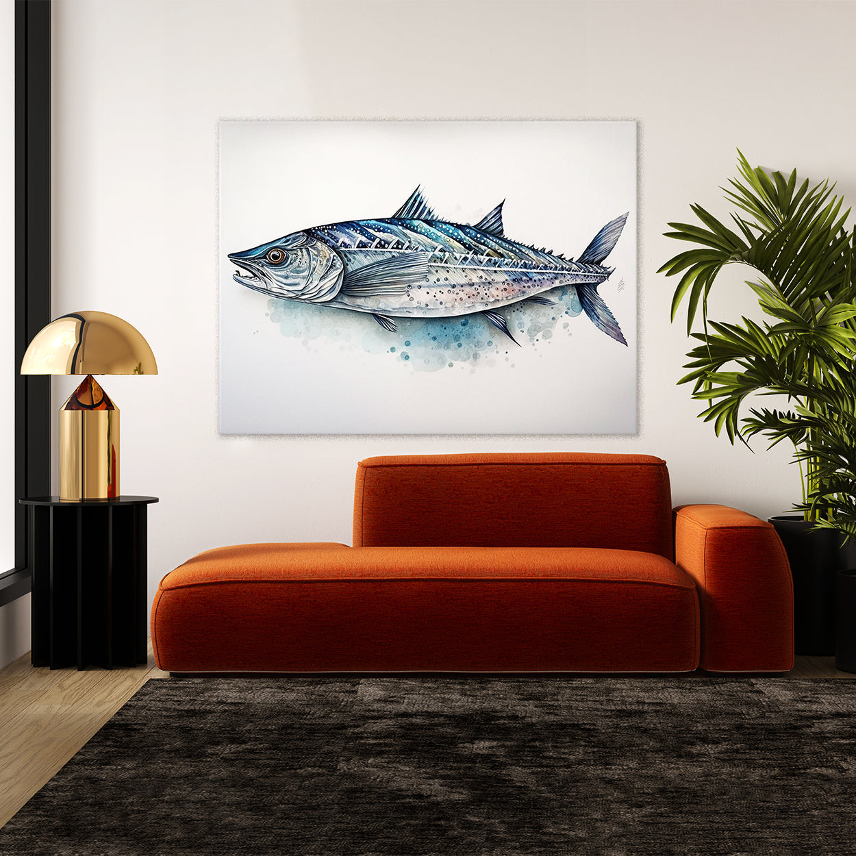 Fish Detailed Watercolor 21 Wall Art