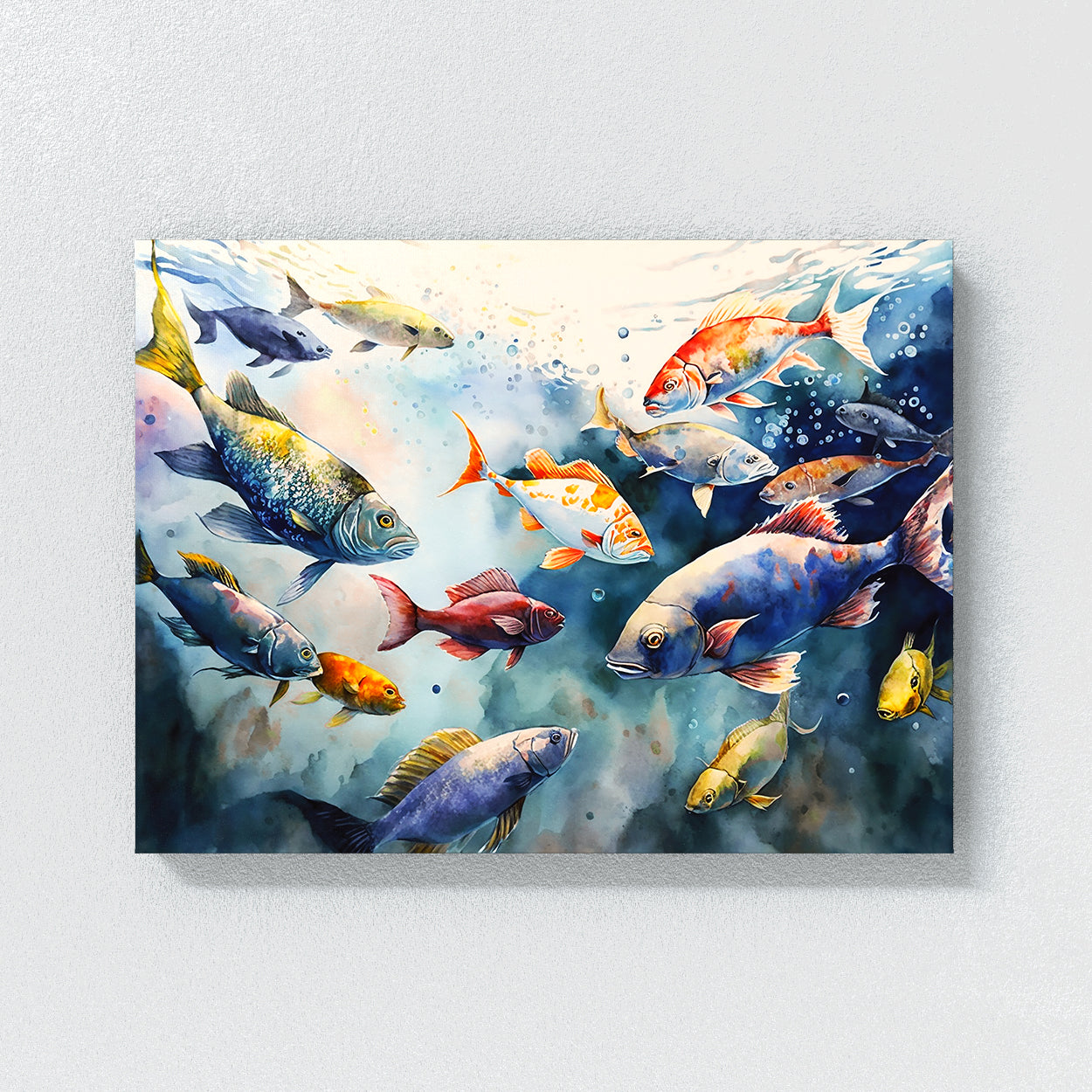 Fish Seascape Watercolor 15 Wall Art