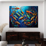 Fish Vibrant Abstract 14 Wall Art