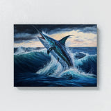 Fish Vivid Blue Ocean Marlin 4 Wall Art
