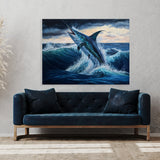 Fish Vivid Blue Ocean Marlin 4 Wall Art