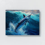 Fish Vivid Blue Ocean Marlin 5 Wall Art