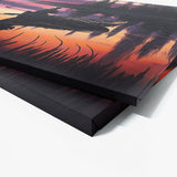 Fishing Calm Lake Sunset 4 Wall Art
