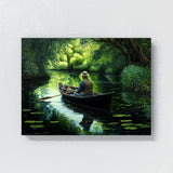 Fishing Fisherman River Greenery 9 Wall Art