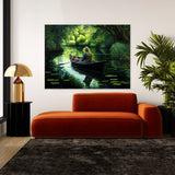 Fishing Fisherman River Greenery 9 Wall Art