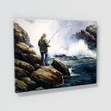 Fishing Fisherman Rocky 7 Wall Art