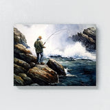 Fishing Fisherman Rocky 7 Wall Art