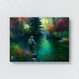 Fishing Fisherman Stream 6 Wall Art