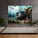Fishing Harbor Boats 11 Wall Art