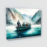 Fishing Watercolor Boat Scene 12 Wall Art
