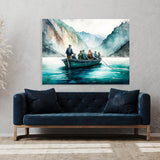 Fishing Watercolor Boat Scene 12 Wall Art