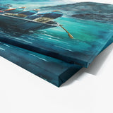 Fishing Watercolor Boat Scene 8 Wall Art