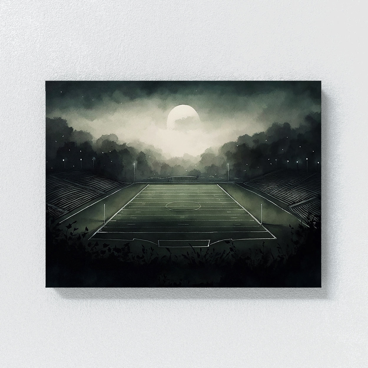 Football Dreamy Field Watercolor 1 Wall Art