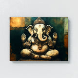 Ganesha Art Encaustic 7 Wall Art