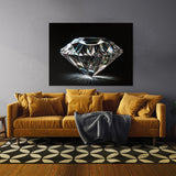 Gemstone Diamond Black 3 Wall Art