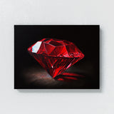 Gemstone Ruby Black Background 4 Wall Art