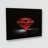Gemstone Ruby Black Background 8 Wall Art