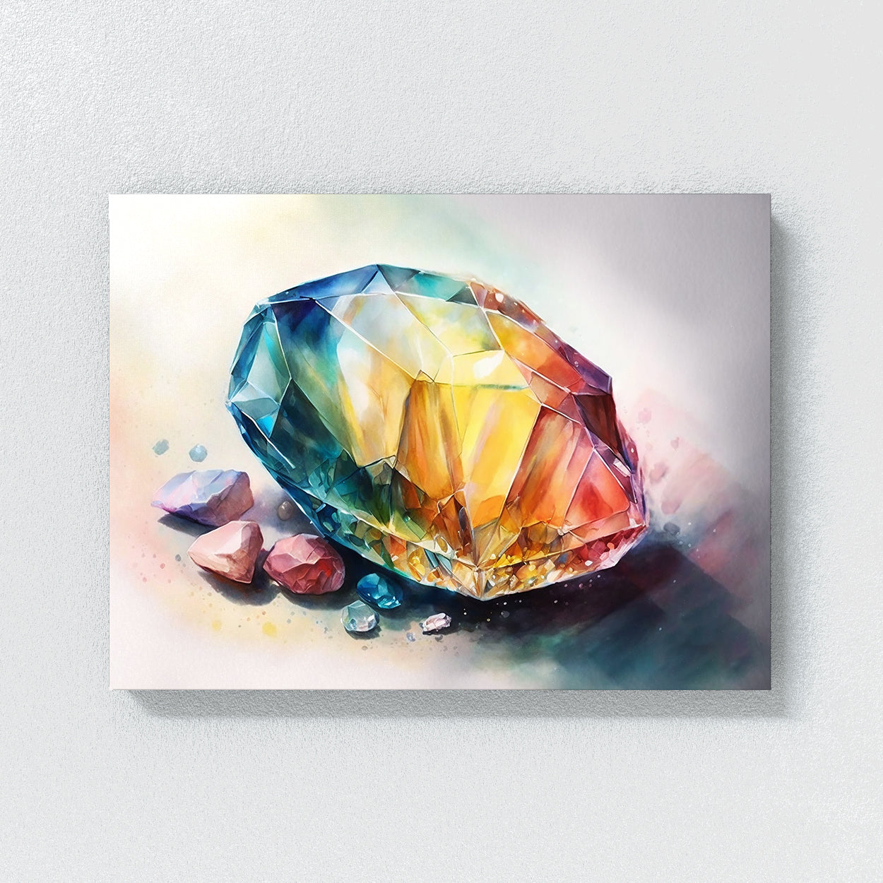 Gemstone Vibrant Watercolor 1 Wall Art