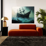 Ghost Shipwreck Misty Sea 4 Wall Art