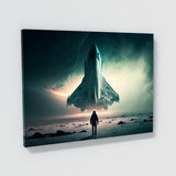 Astronaut And Space Ship 1 Wall Art