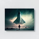 Astronaut And Space Ship 1 Wall Art