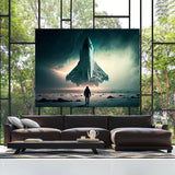 Astronaut And Space Ship 1 Wall Art