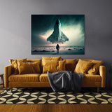 Astronaut And Space Ship 1 Wall Art