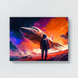 Astronaut And Space Ship 12 Wall Art