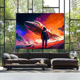Astronaut And Space Ship 12 Wall Art