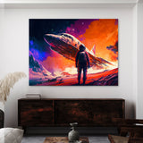 Astronaut And Space Ship 12 Wall Art