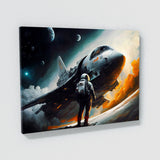 Astronaut And Space Ship 13 Wall Art