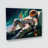 Astronaut Chilling With Beer 46 Wall Art