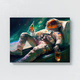 Astronaut Chilling With Beer 46 Wall Art