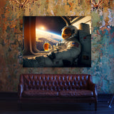 Astronaut Chilling With Beer 47 Wall Art