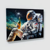 Astronaut Chilling With Beer 51 Wall Art