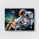 Astronaut Chilling With Beer 51 Wall Art