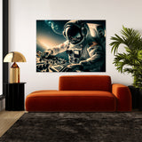 Astronaut Dj Mixing Music 36 Wall Art