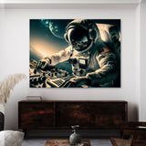 Astronaut Dj Mixing Music 36 Wall Art